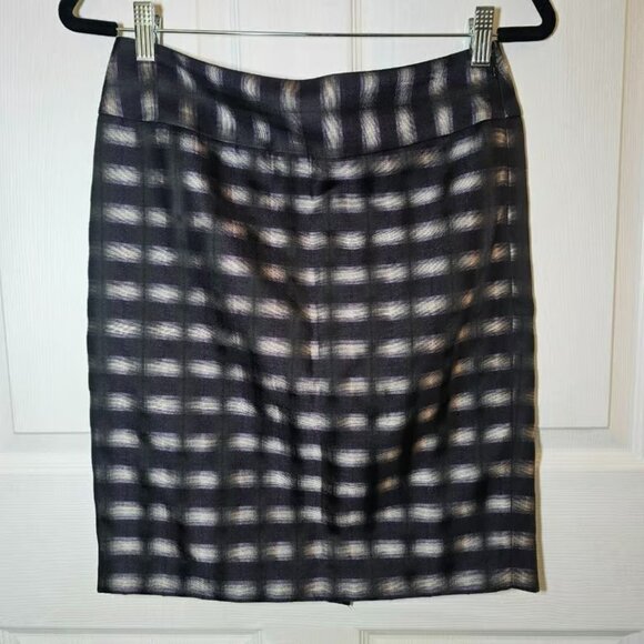 The Limited Dresses & Skirts - The Limited Women's Black and Purple Geometric Print Pencil Skirt Size 2